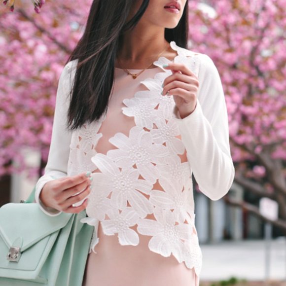 Anthropologie Sweaters - [Anthropologie] Deluna Floral Cutout Cardigan